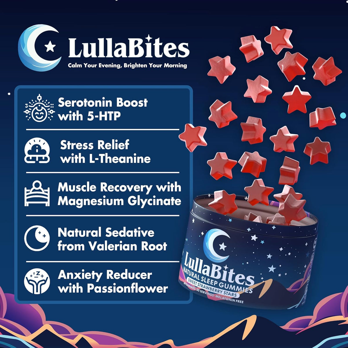 LullaBites Melatonin-Free Sleep Gummies