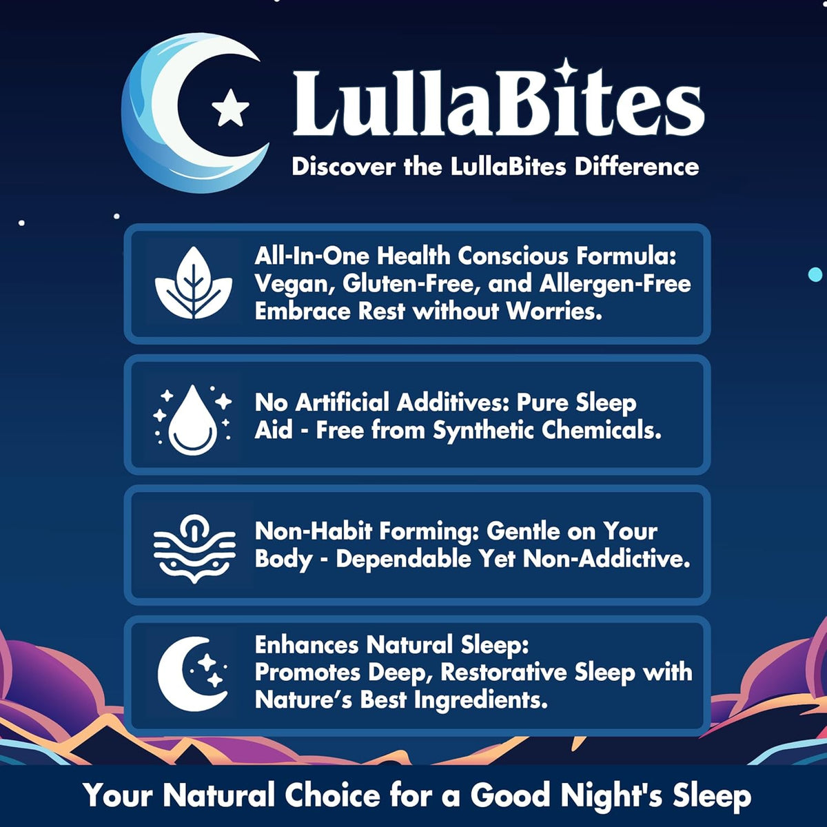 LullaBites Melatonin-Free Sleep Gummies