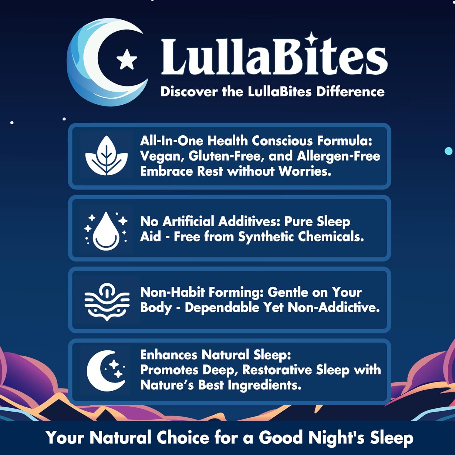 LullaBites Melatonin-Free Sleep Gummies
